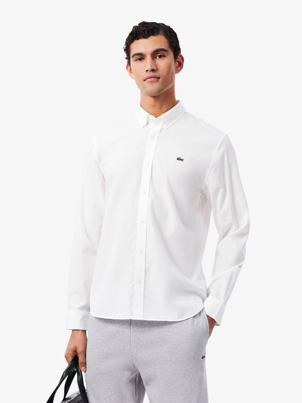 LACOSTE Regular Fit Lightweight Poplin Shirt White