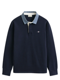 GANT Chambray Collar Heavy Rugger Evening Blue