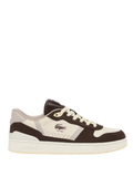 LACOSTE T-Clip Set Leather Sneakers Dark Brown