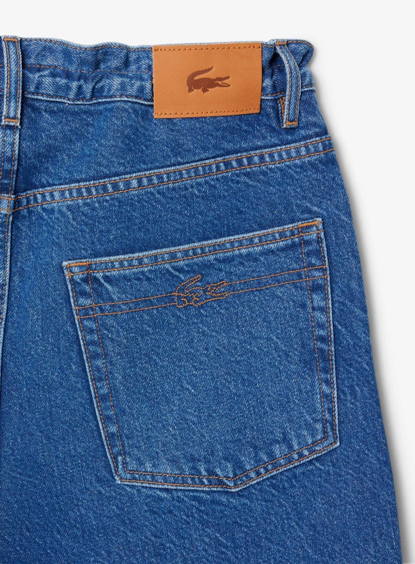 LACOSTE WOMEN Wide Fit Denim Jeans Blue