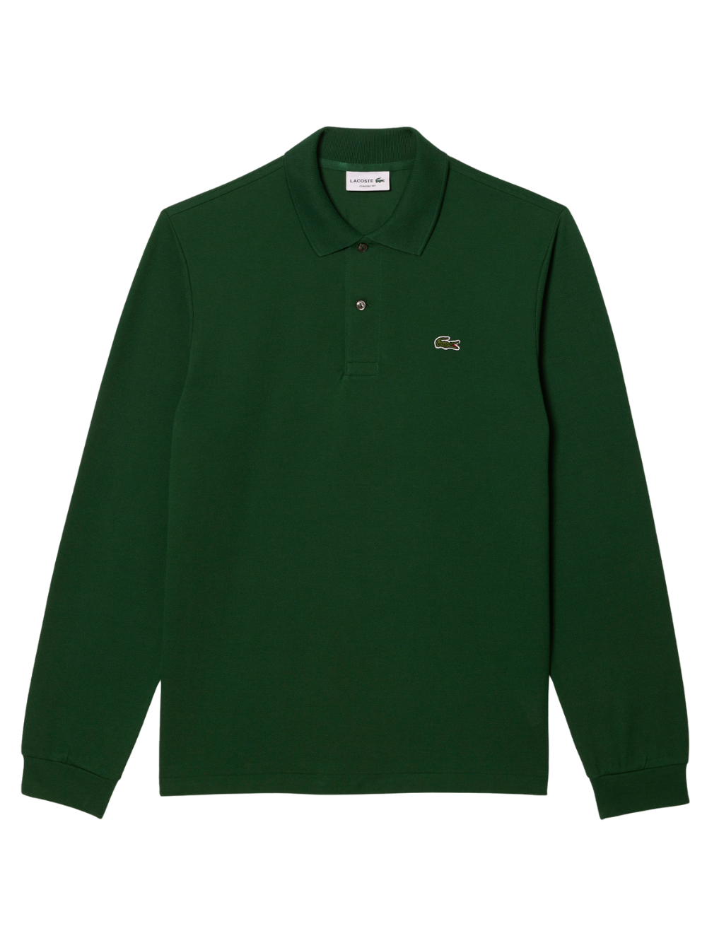 LACOSTE Classic Fit Long Sleeved L.12.12 Polo Shirt Pine Green