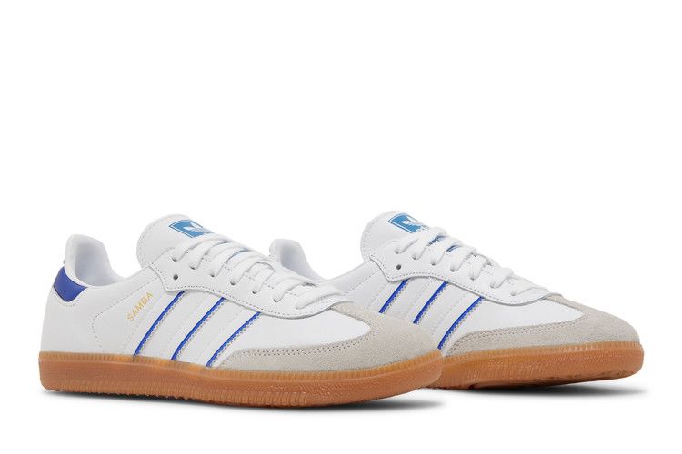 adidas Samba Leather Cloud White Lucid Blue