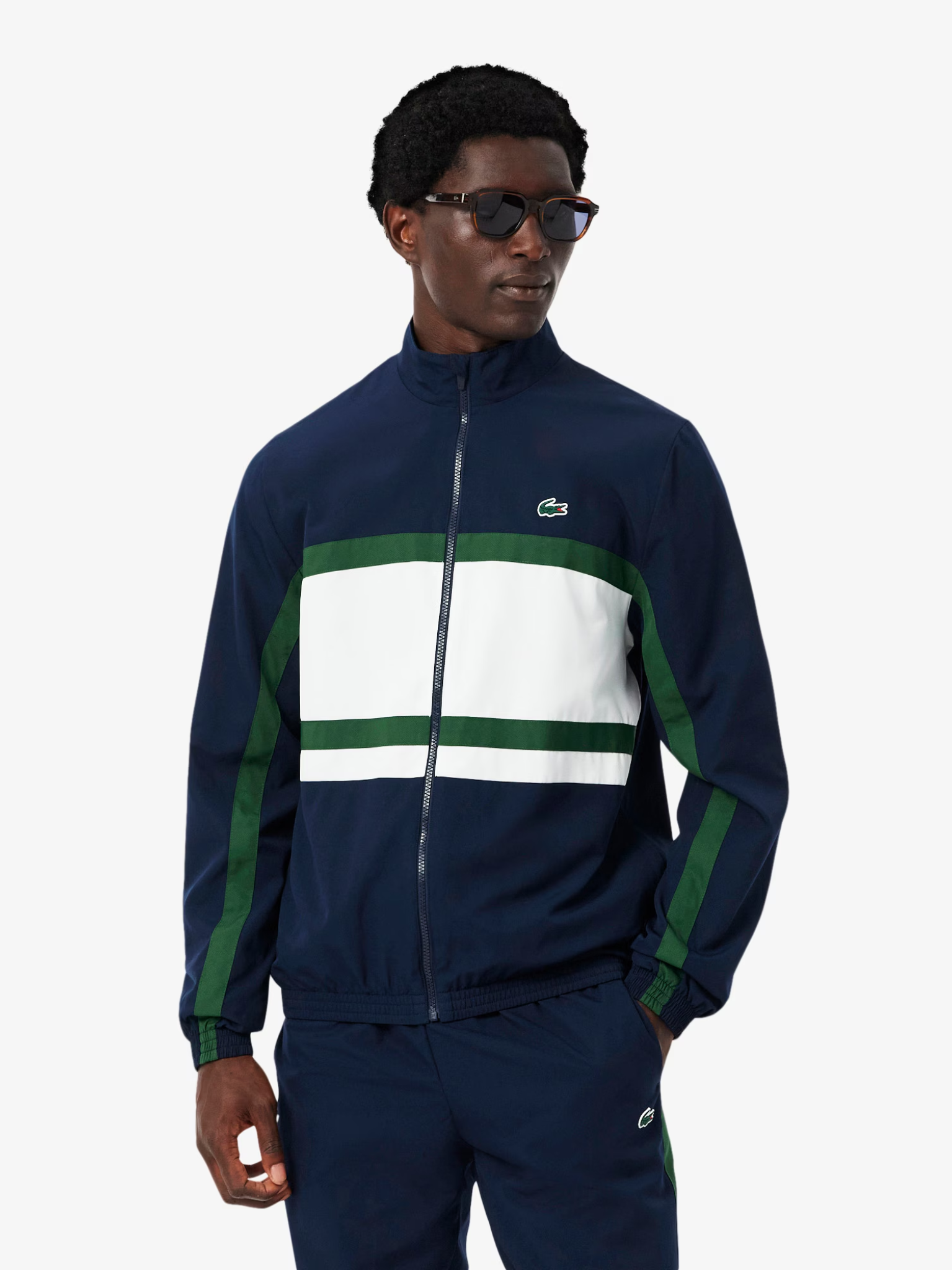 LACOSTE Sport Printed Tracksuit Navy/White