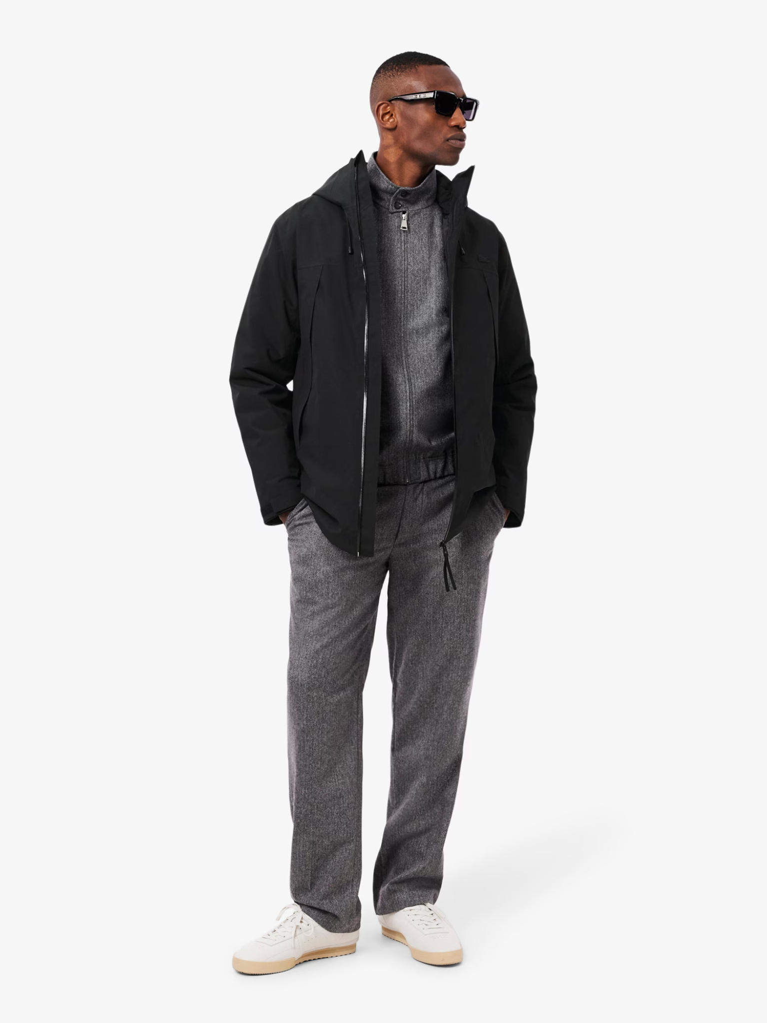 LACOSTE 3 in 1 Water-Repellent Padded Parka Black