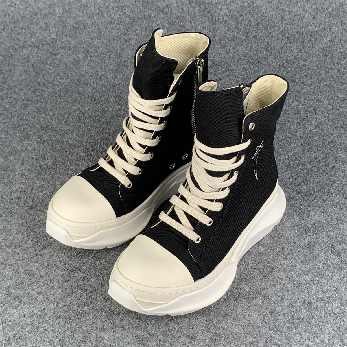 Rick Owens Wmns EDFU DRKSHDW Pentagram Embroidery Abstract High 'Black Milk'