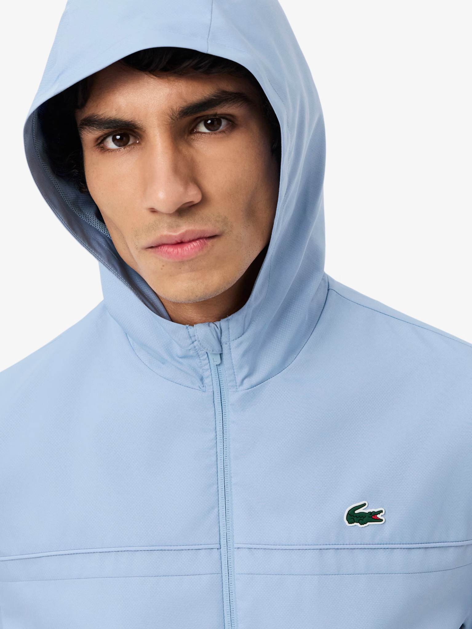 LACOSTE Water-Repellent Sport Track Jacket Light Blue