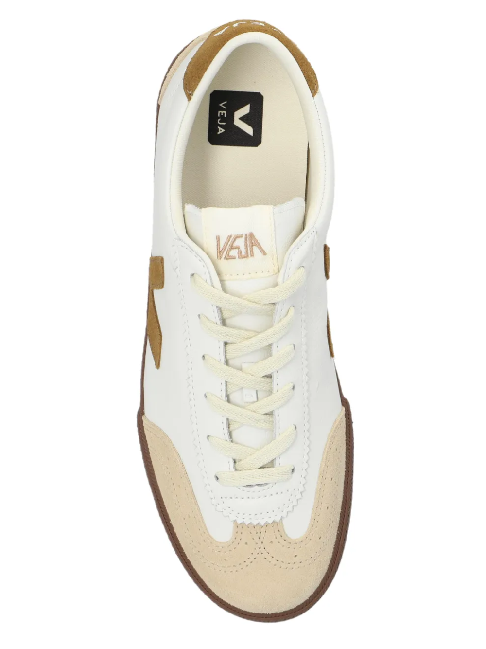 VEJA WOMEN Volley O.T. Leather Sneakers White Tent Bark