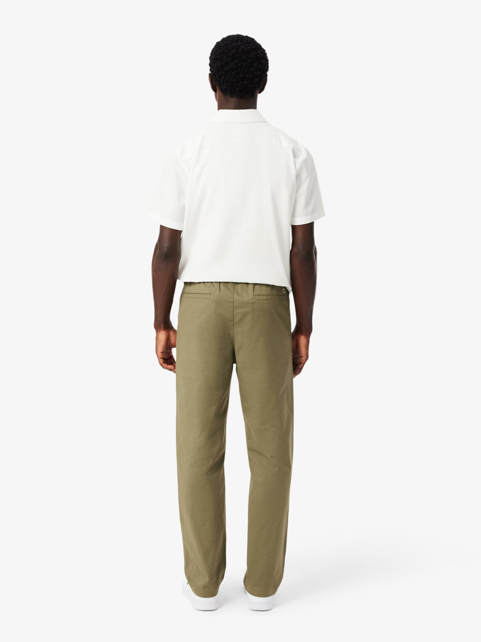 LACOSTE Regular Fit Cotton Twill Chino Pants Khaki Green