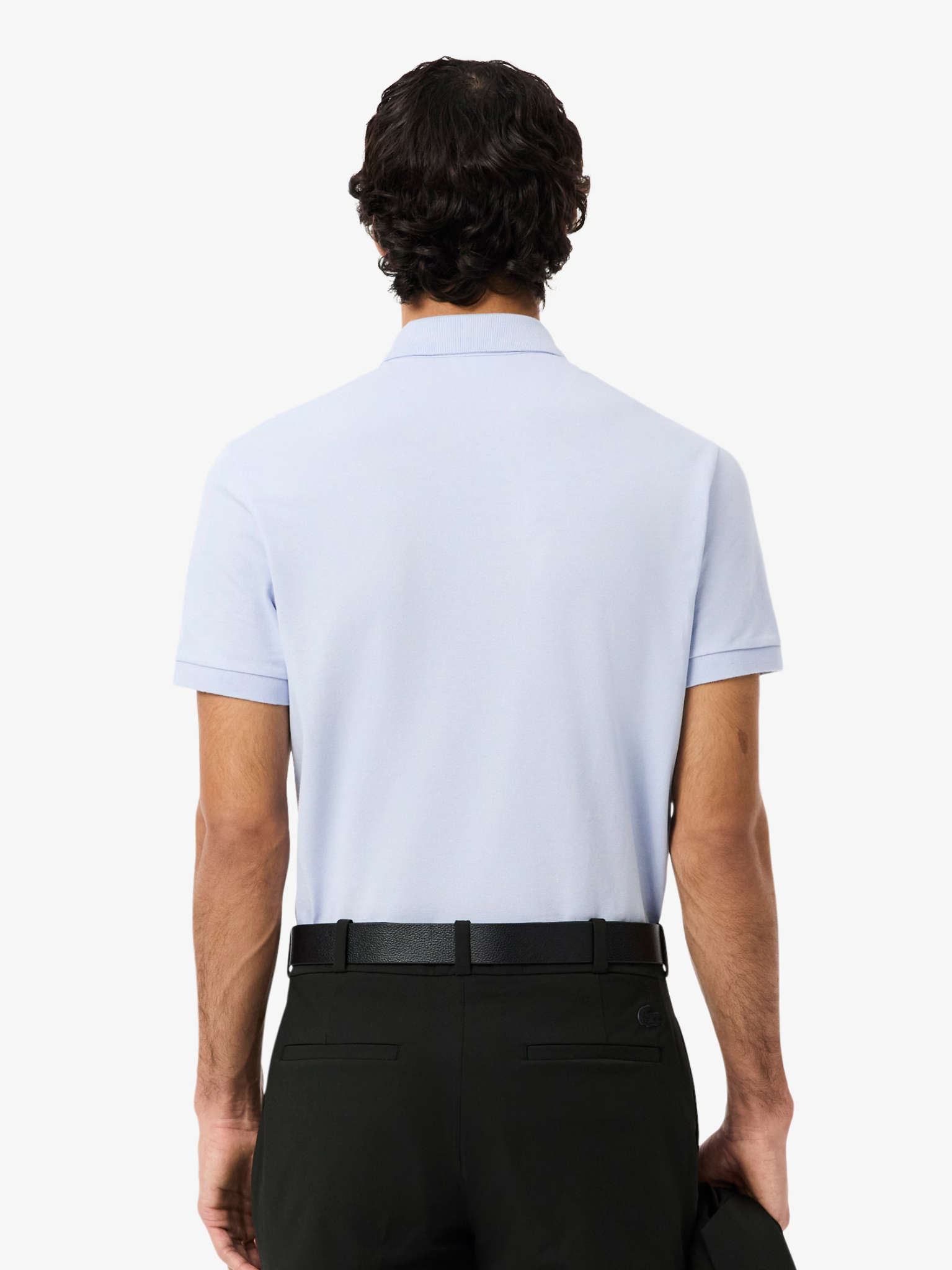 LACOSTE Regular Fit Paris Stretch Piqué Polo Shirt Light Blue