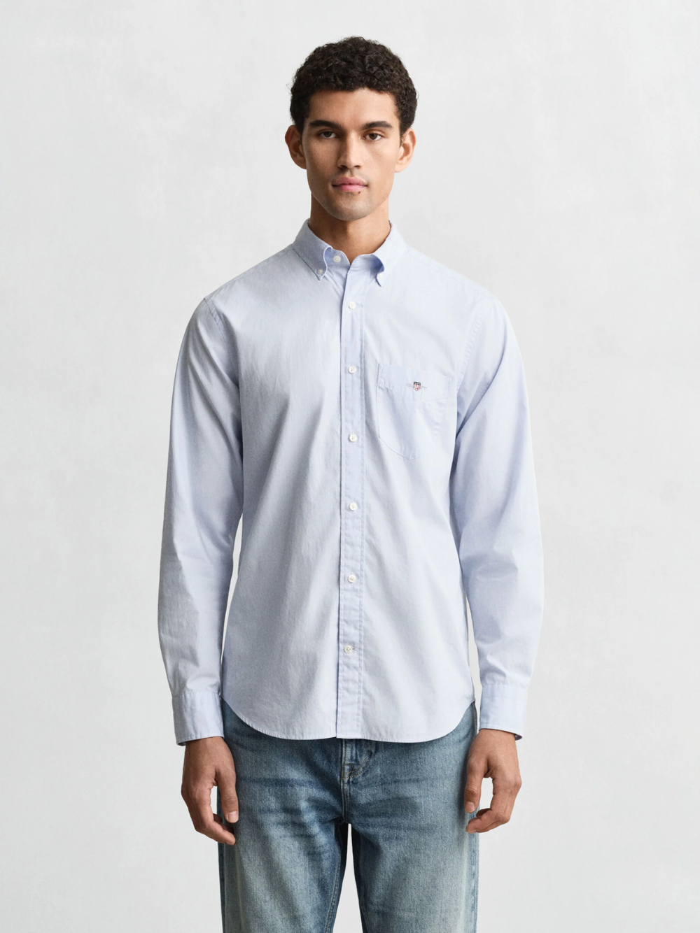 GANT Regular Fit Classic Poplin Shirt Light Blue