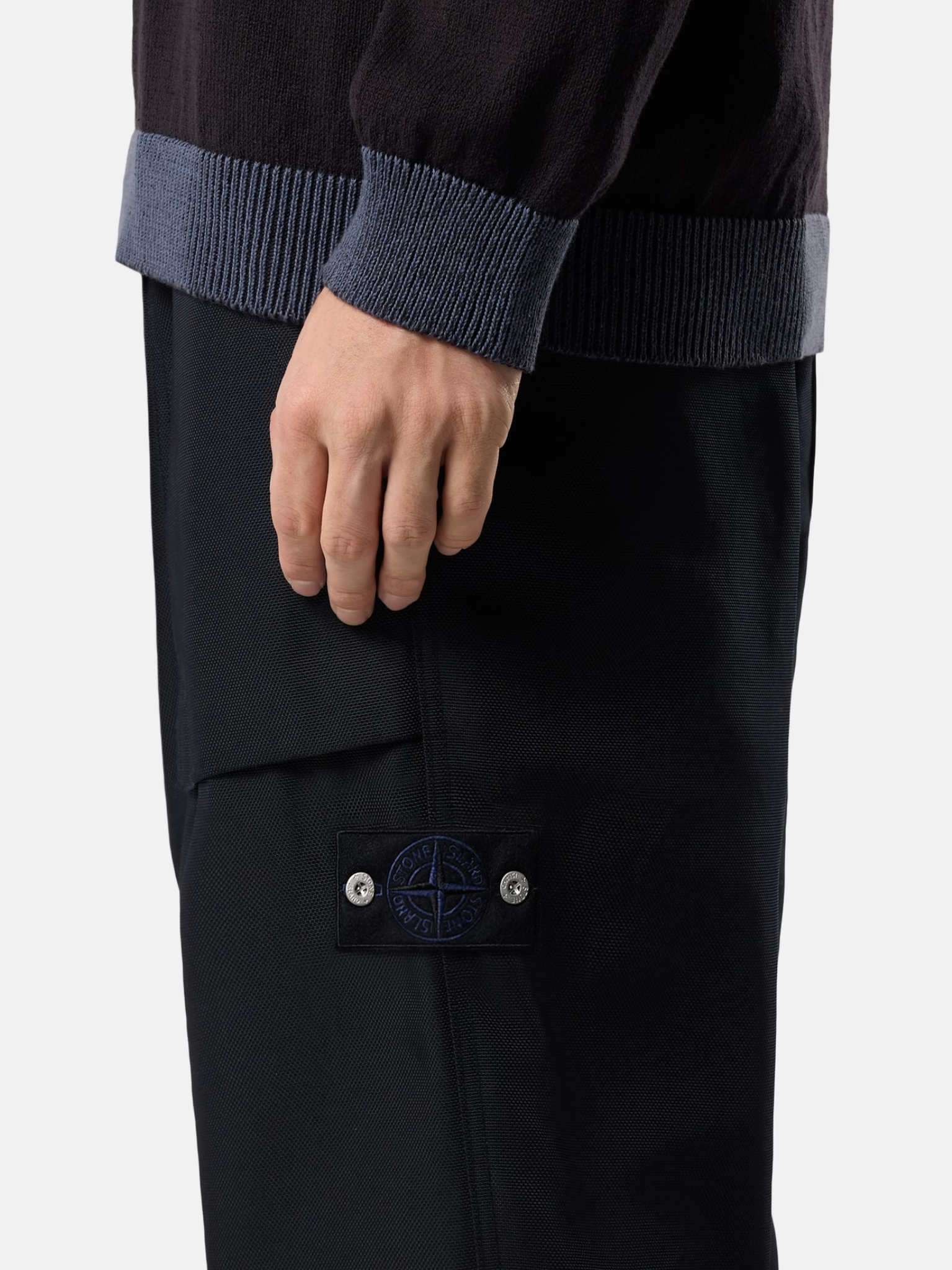 STONE ISLAND Archive-inspired Patch Fatigue Trousers Navy Blue