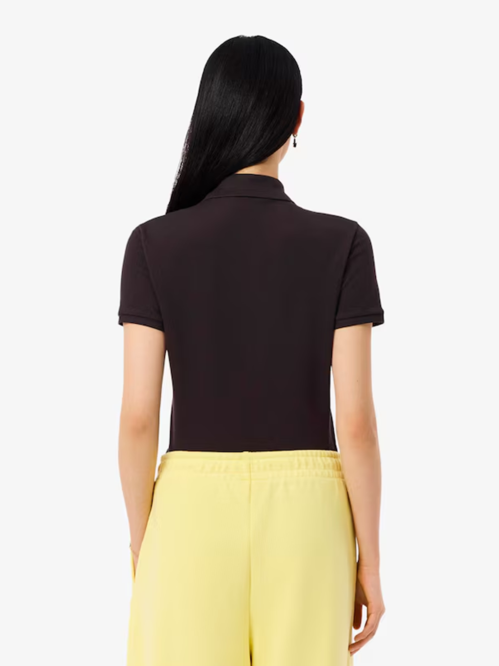 LACOSTE WOMEN L.12.D Slim Fit Stretch Piqué Polo Shirt Brown