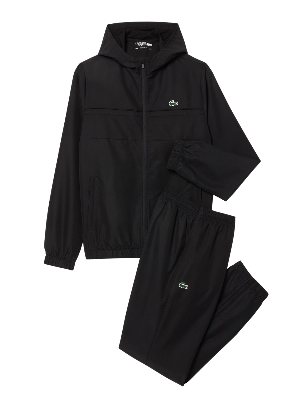 LACOSTE Diamond Taffeta Sport Tracksuit Black