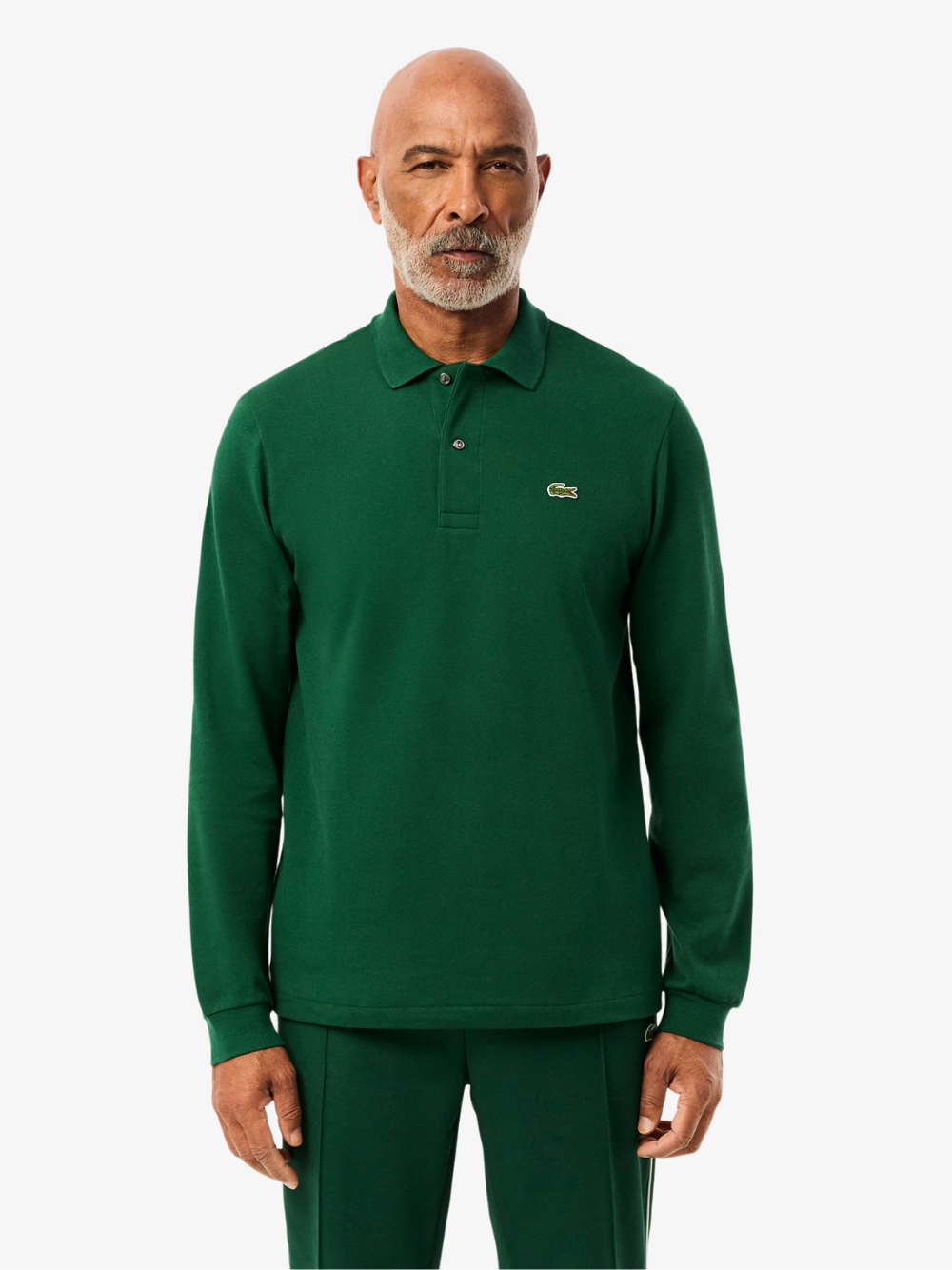 LACOSTE Classic Fit Long Sleeved L.12.12 Polo Shirt Pine Green