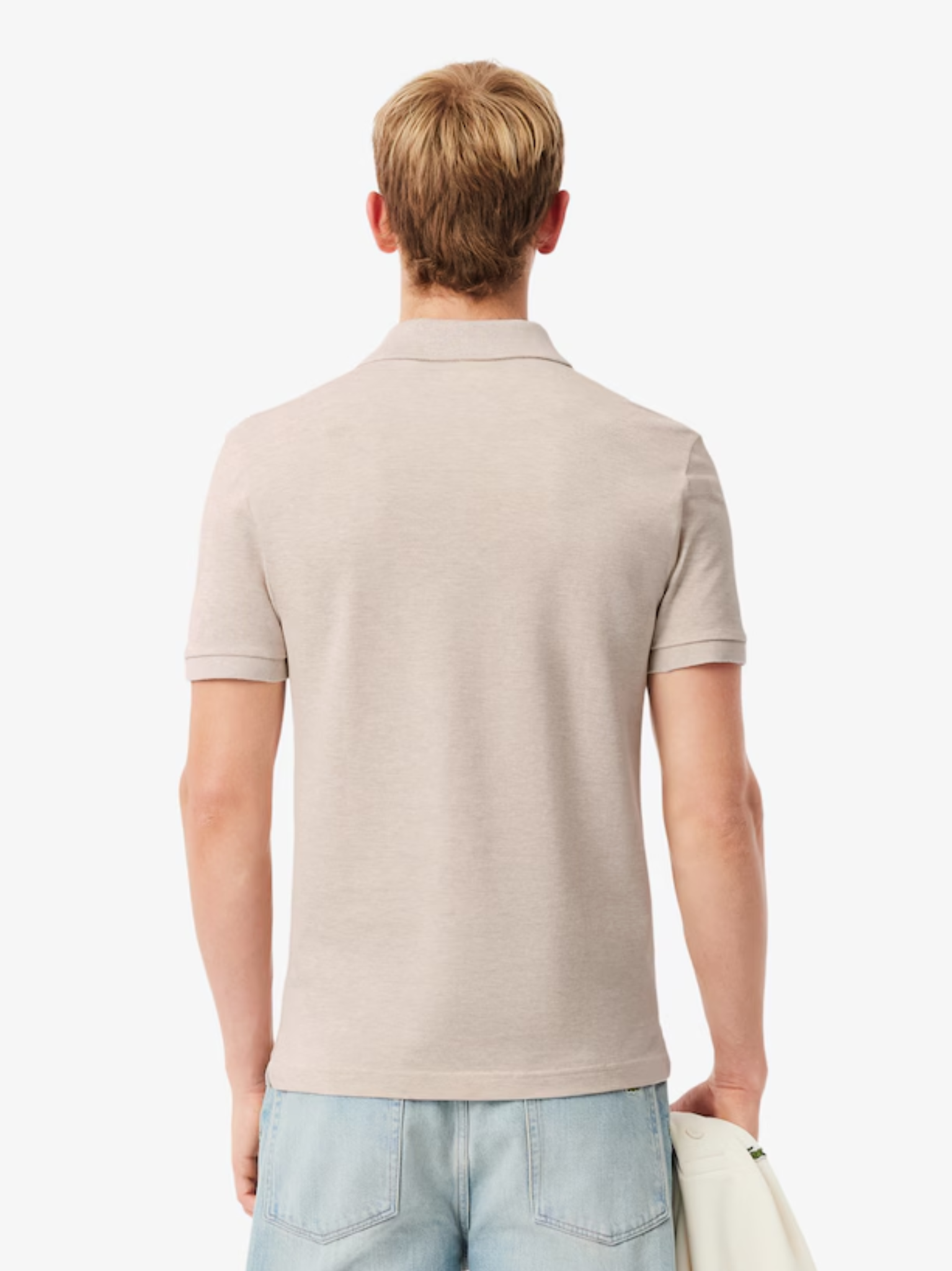LACOSTE Slim Fit L.12.12 Original Polo Shirt Heathered Grey Beige