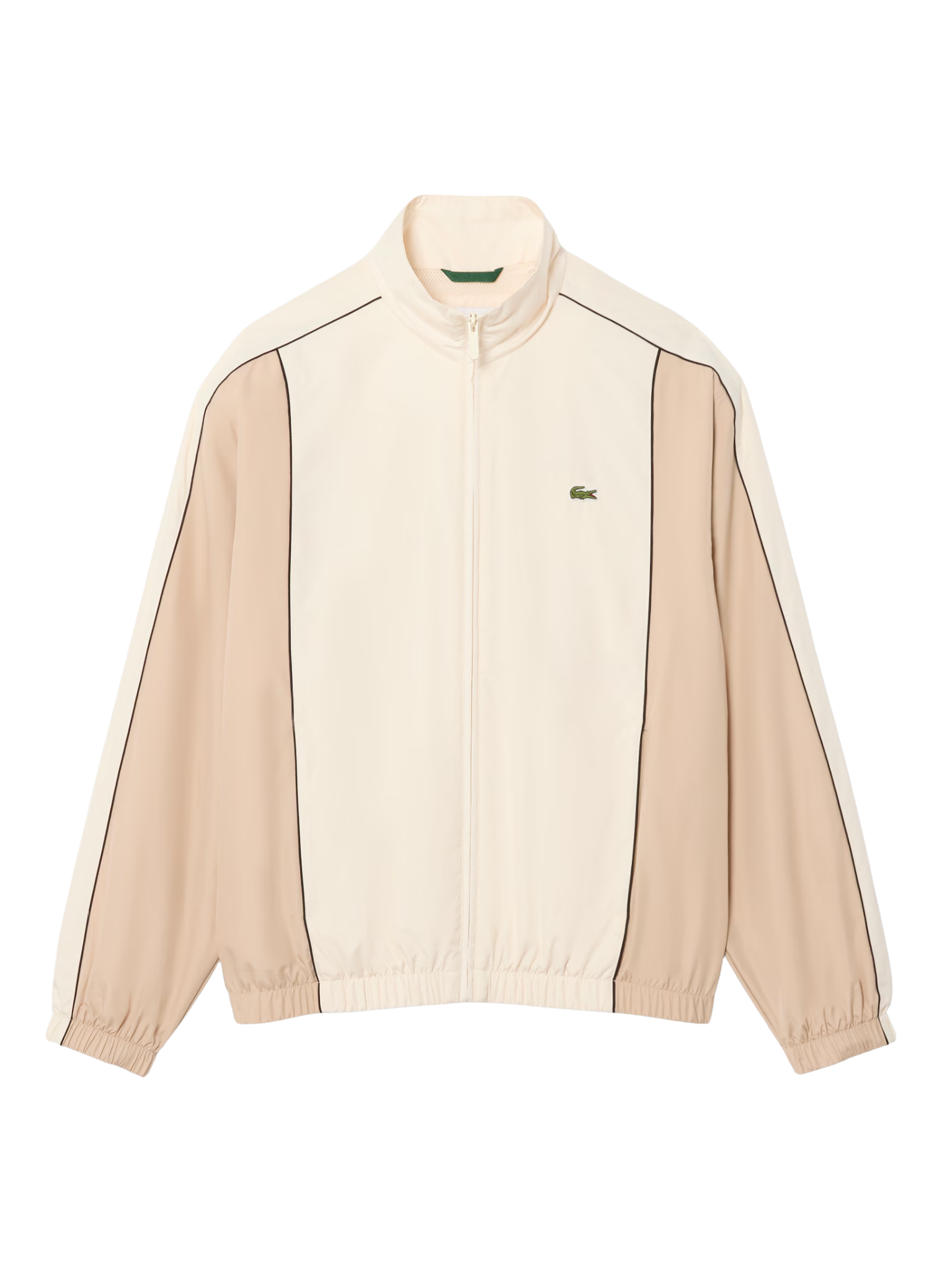 LACOSTE Colour-Block Water-Repellent Track Jacket Beige