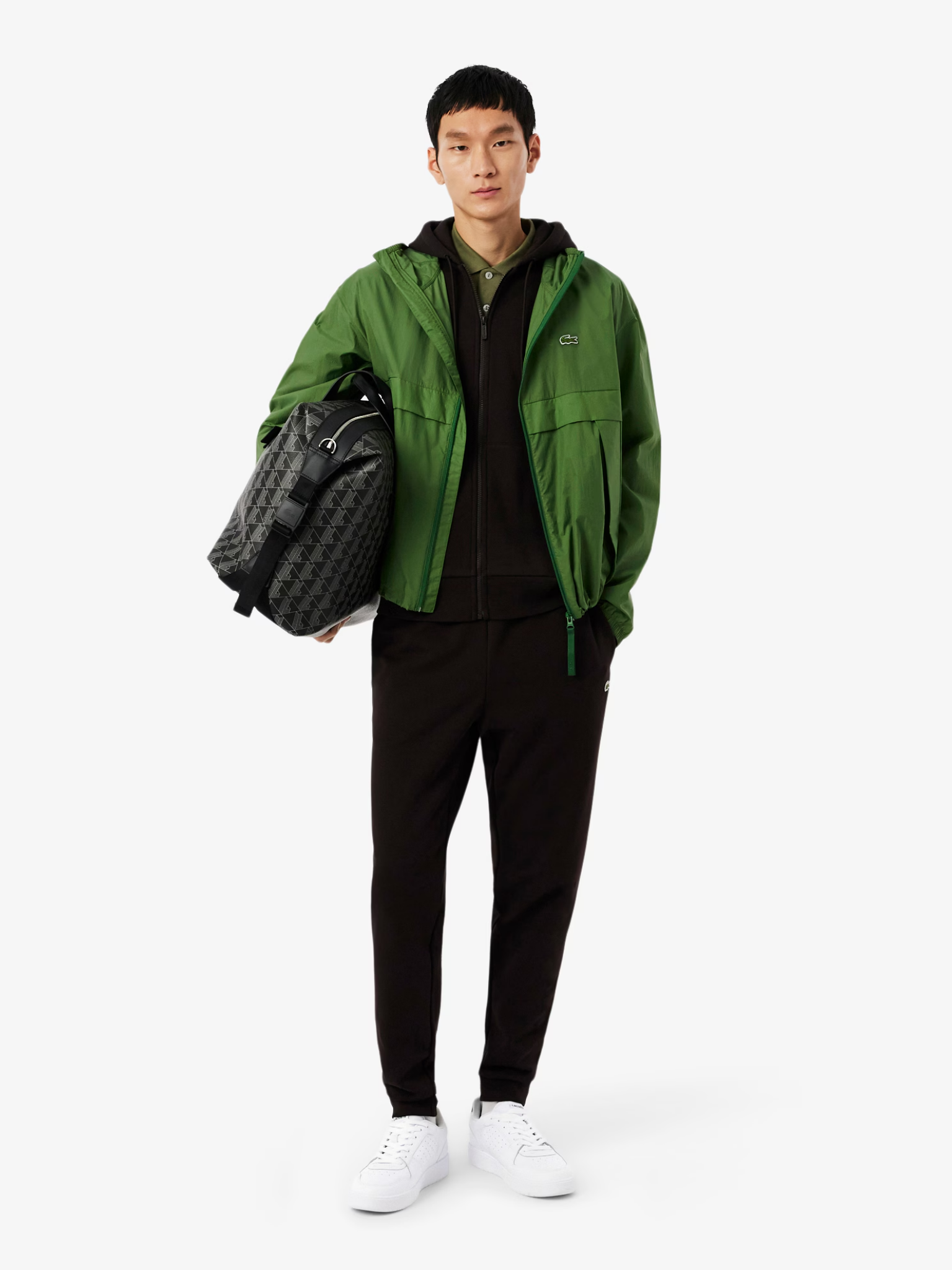 LACOSTE Court Ace Leather Sneakers White/Dark Green