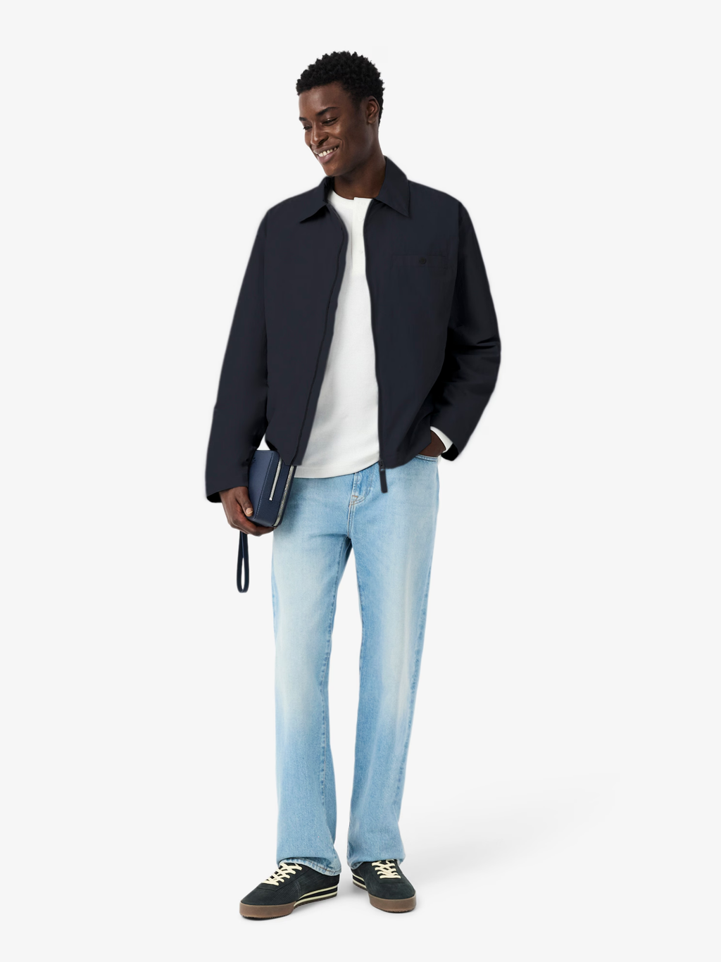 LACOSTE Water-Repellent Textured Taffeta Jacket Black