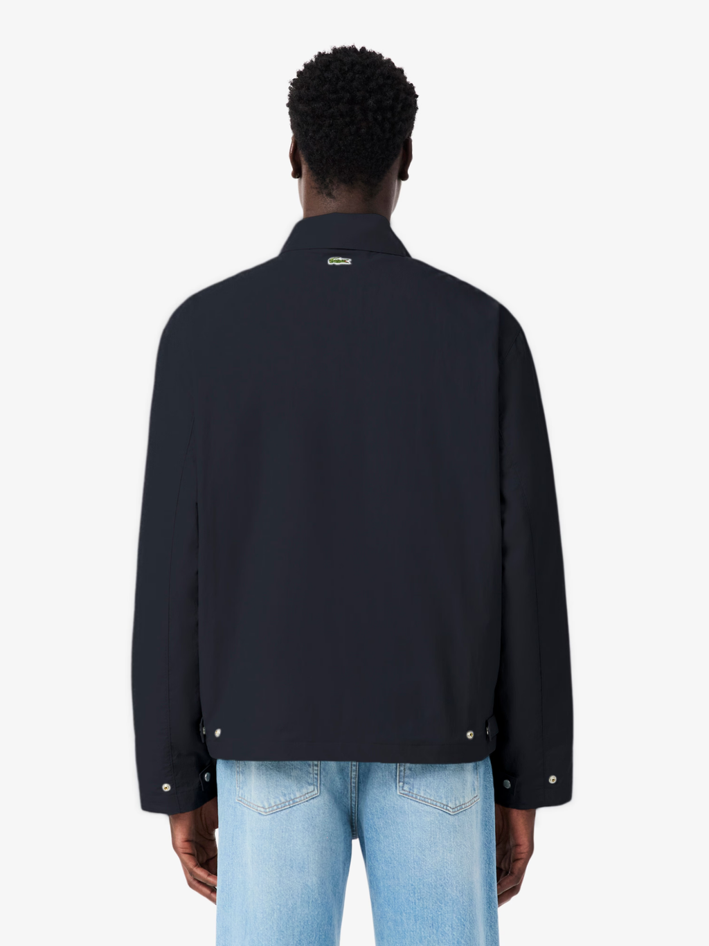 LACOSTE Water-Repellent Textured Taffeta Jacket Black