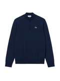 LACOSTE Quarter Zip Heat Regulating Golf Sweater Midnight Blue