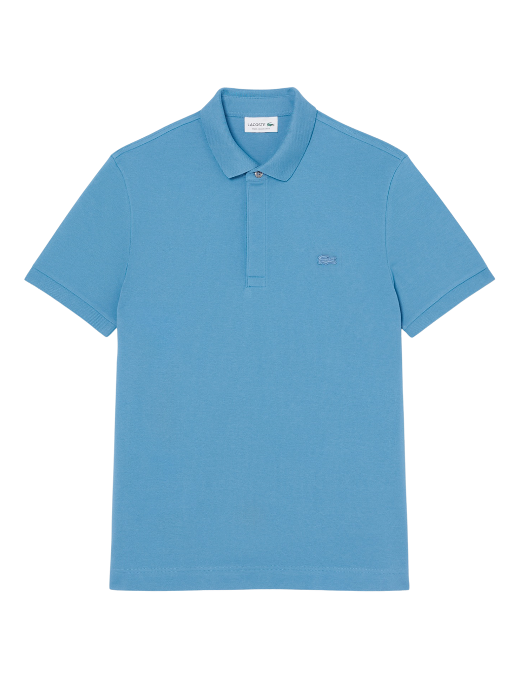 LACOSTE Regular Fit Paris Stretch Piqué Polo Shirt Sky Blue