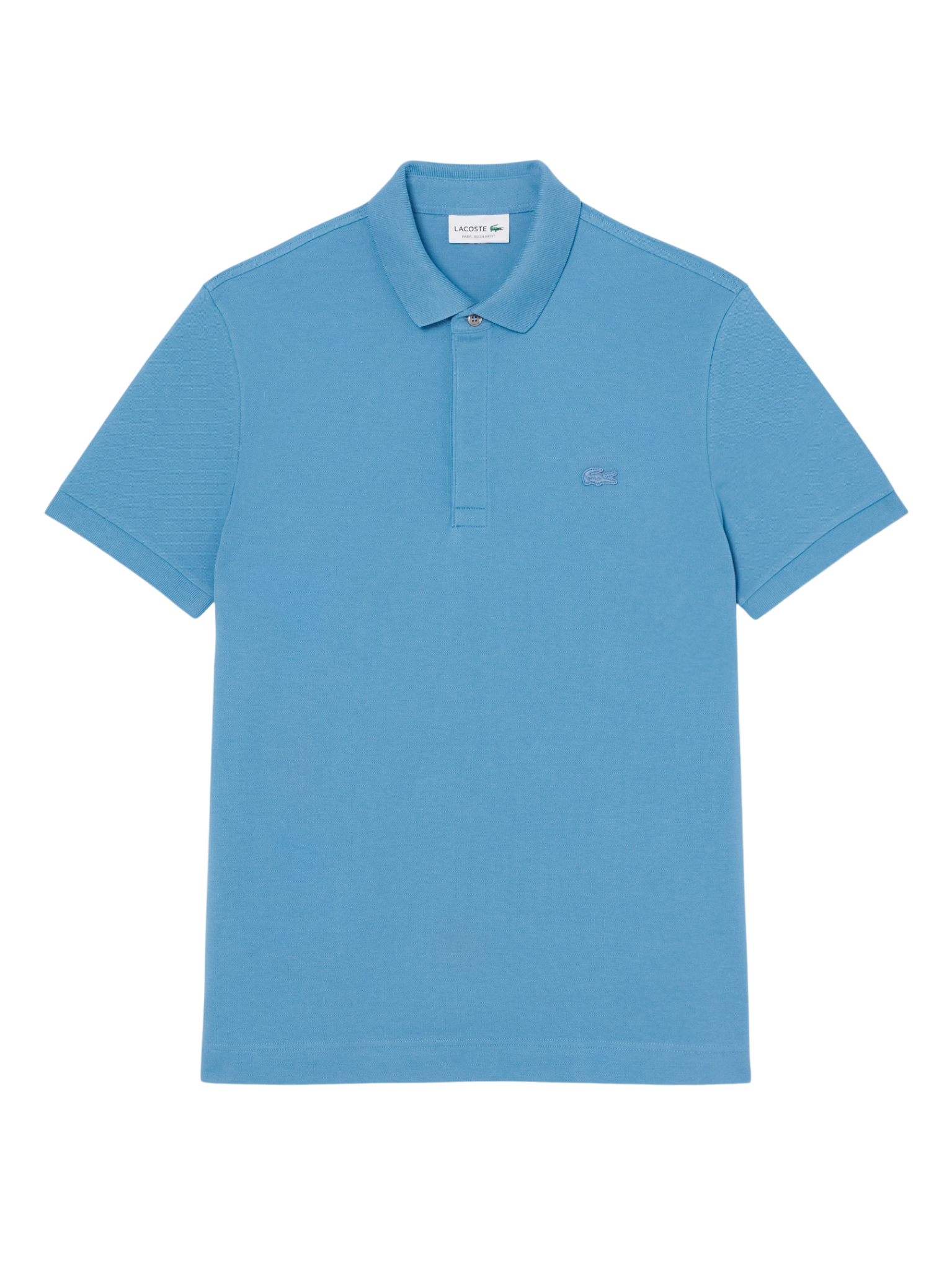 LACOSTE Regular Fit Paris Stretch Piqué Polo Shirt Sky Blue