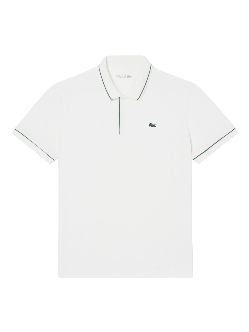LACOSTE Heat Regulating Mini Piqué Golf Polo Shirt White