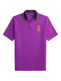 RALPH LAUREN Classic Fit Crest Mesh Polo Shirt Purple Dawn