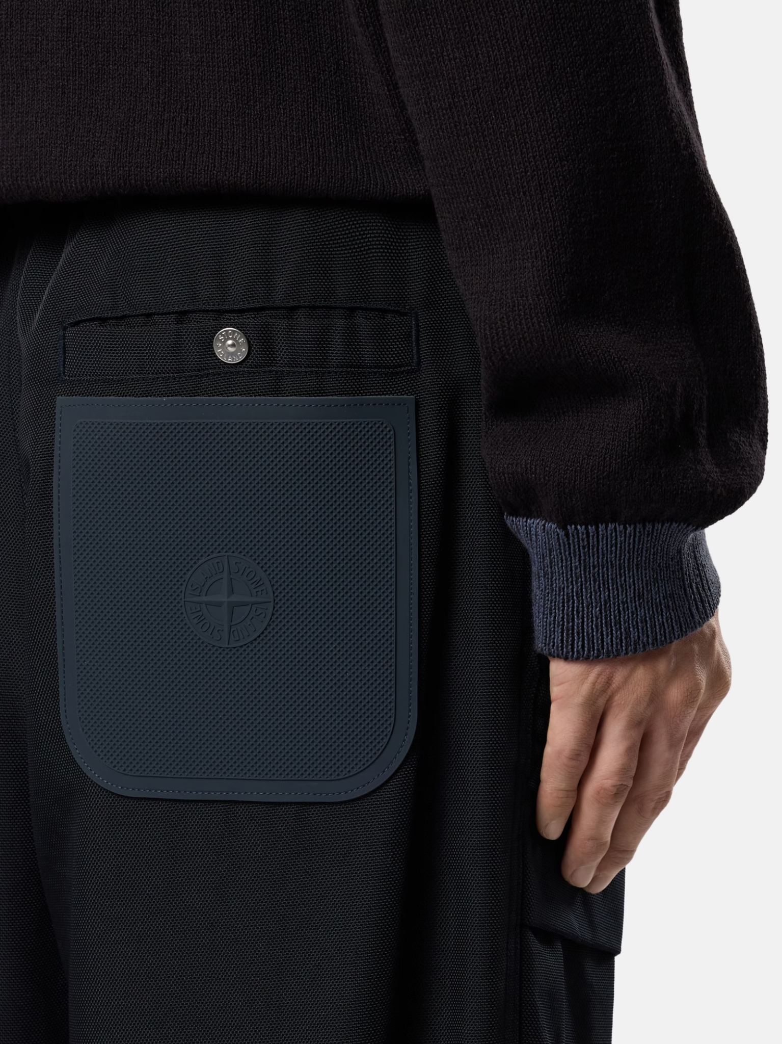 STONE ISLAND Archive-inspired Patch Fatigue Trousers Navy Blue