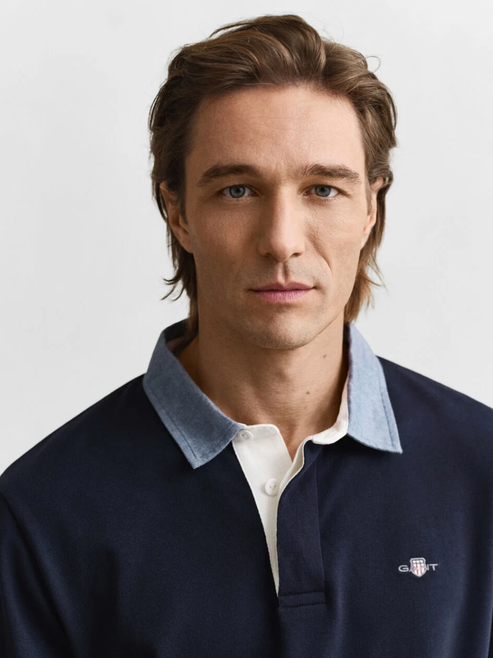 GANT Chambray Collar Heavy Rugger Evening Blue