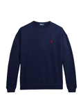 RALPH LAUREN WOMEN Fleece Crewneck Sweatshirt Cruise Navy