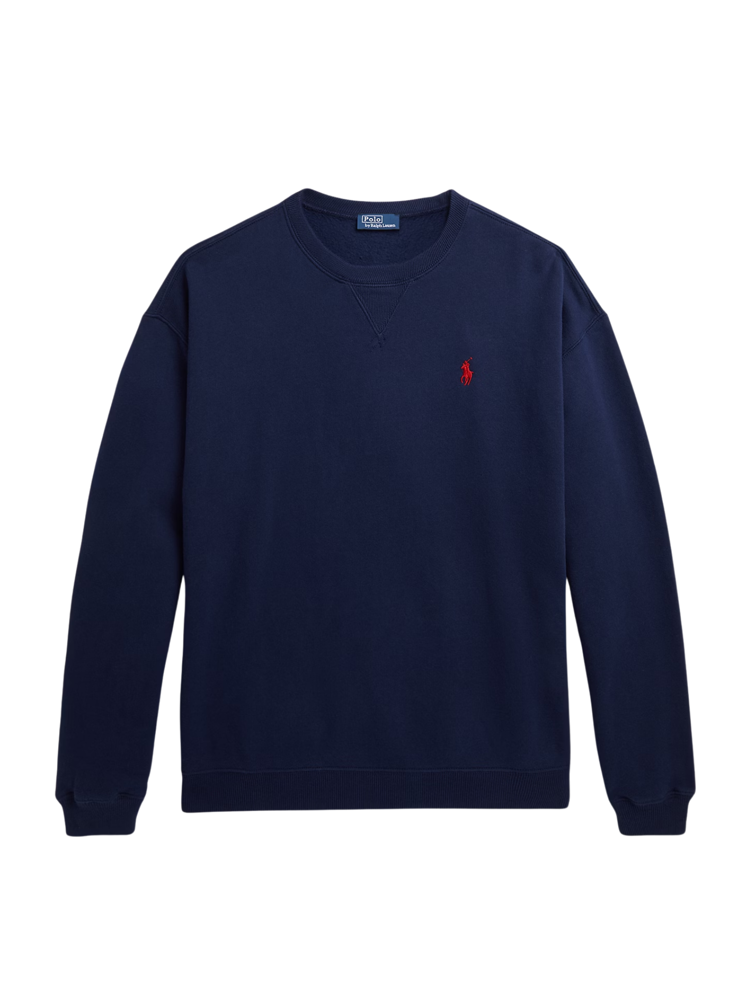 RALPH LAUREN WOMEN Fleece Crewneck Sweatshirt Cruise Navy