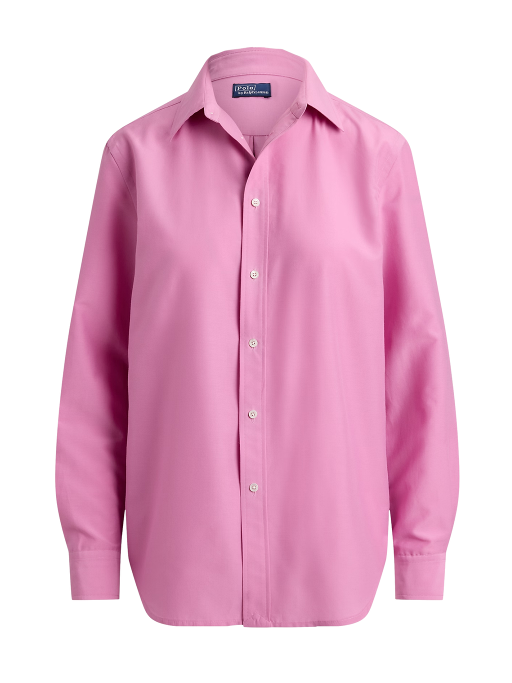 RALPH LAUREN WOMEN Relaxed Fit Cotton-Silk Shirt Beach Pink