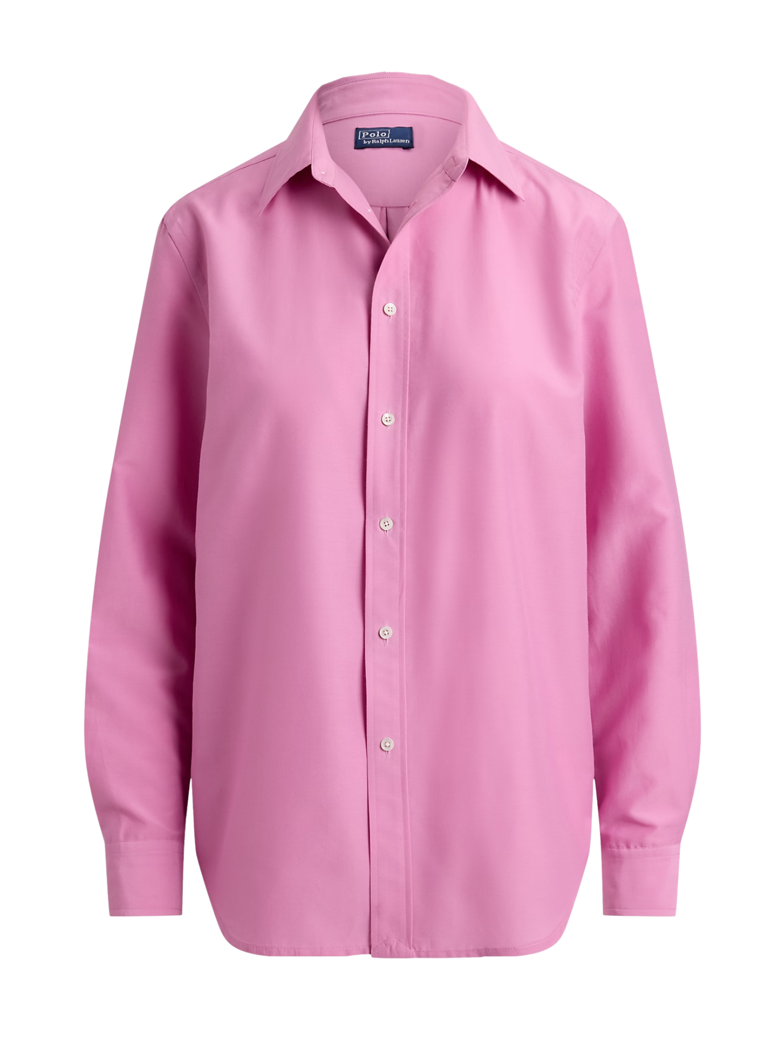 RALPH LAUREN WOMEN Relaxed Fit Cotton-Silk Shirt Beach Pink