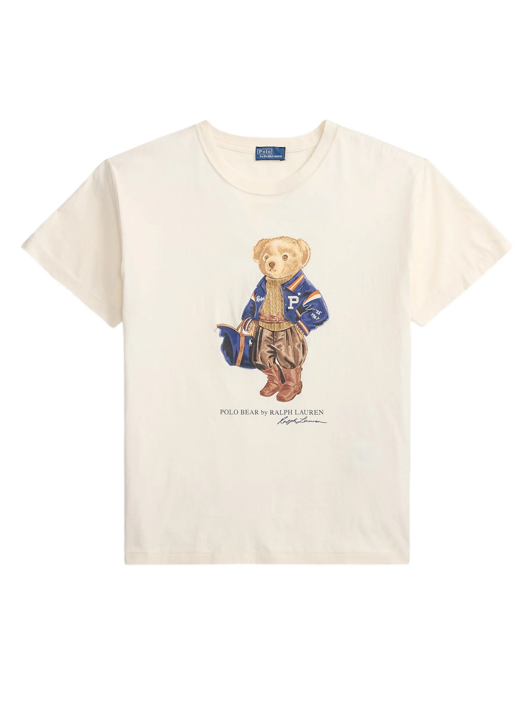 RALPH LAUREN WOMEN Polo Bear Cotton Jersey Tee Warm White