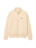 LACOSTE Trim Accent Zipped Sweatshirt Beige
