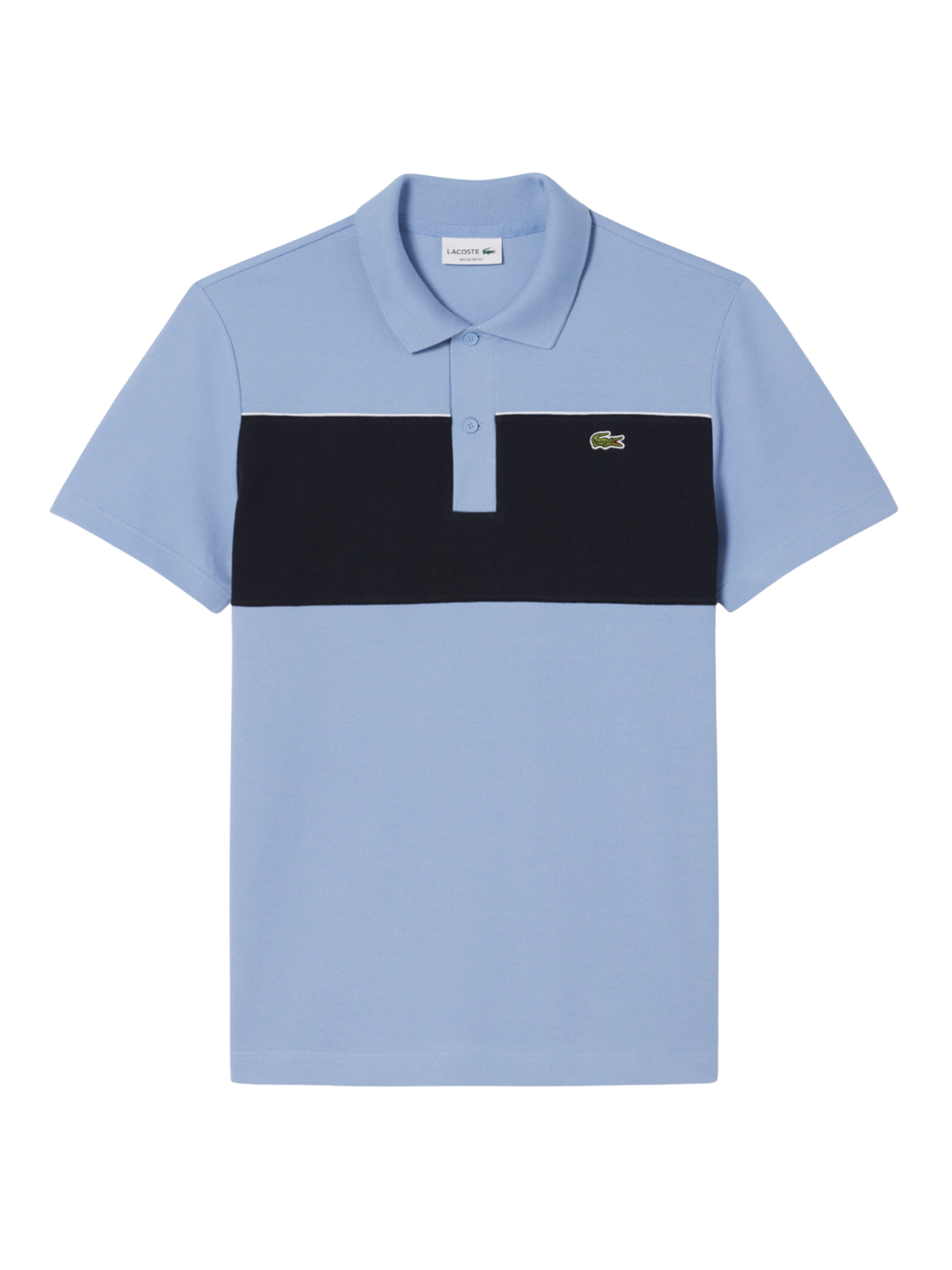 LACOSTE Regular Fit Colour-Block Piqué Polo Shirt Blue
