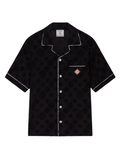 CASABLANCA Towelling Monogram Shirt Black