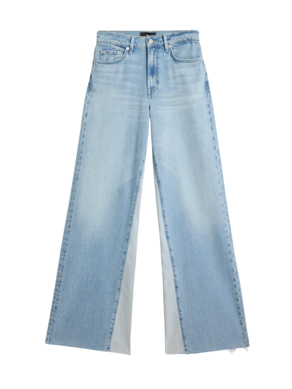 7 FOR ALL MANKIND WOMEN Panelled Lotta Jeans Light Blue