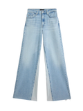 7 FOR ALL MANKIND WOMEN Panelled Lotta Jeans Light Blue