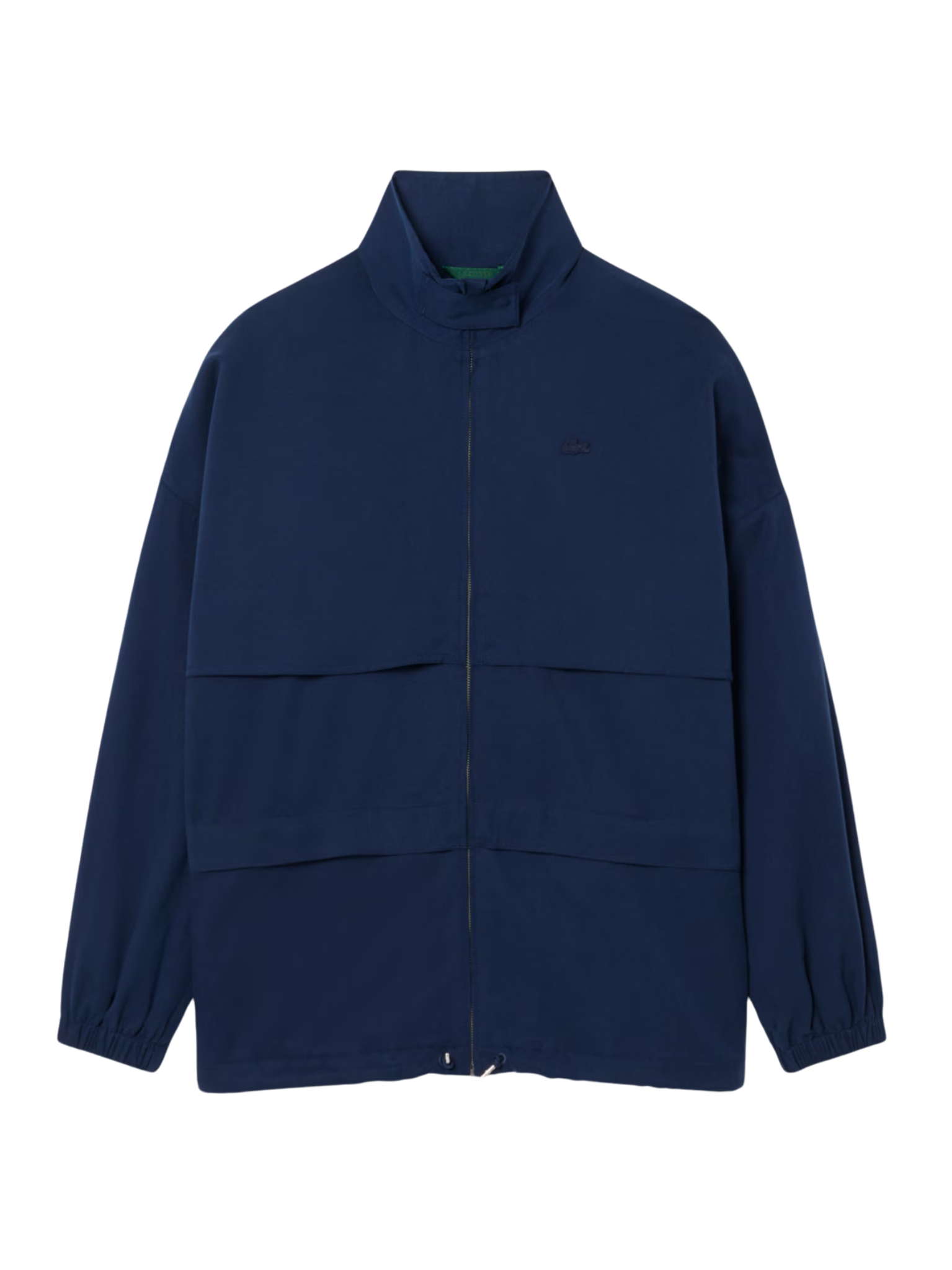 LACOSTE WOMEN Oversized Linen Blend Track Jacket Midnight Blue