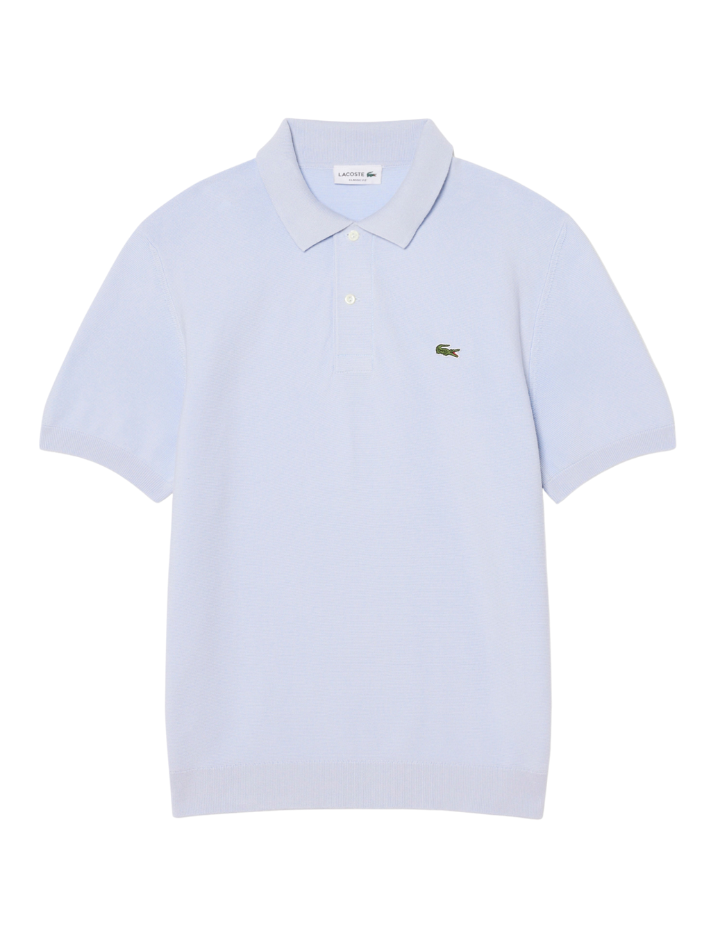 LACOSTE Classic Fit Knitted Polo Shirt Light Blue
