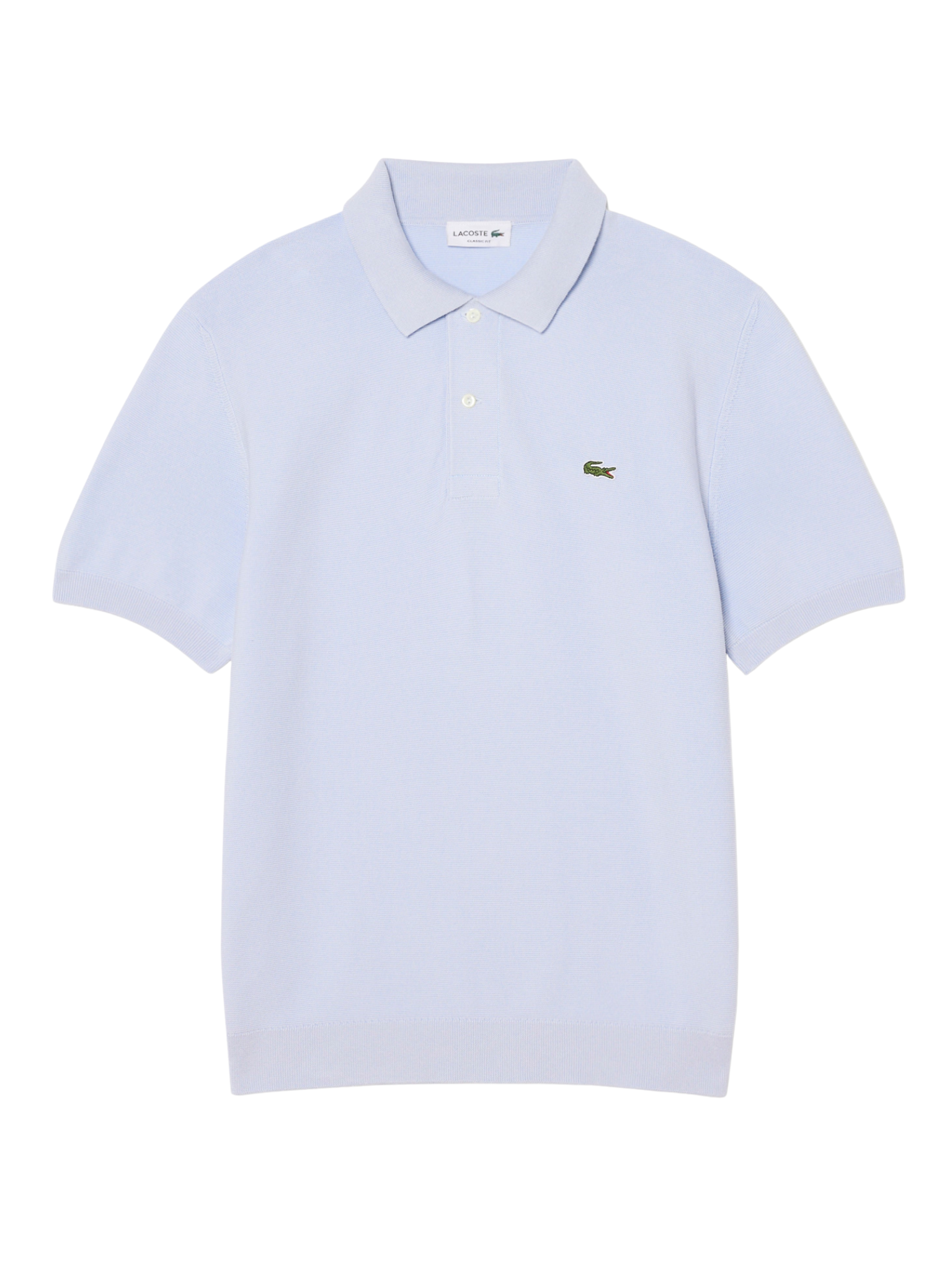 LACOSTE Classic Fit Knitted Polo Shirt Light Blue