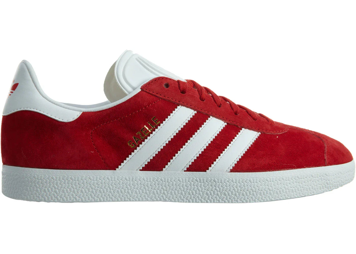 adidas Gazelle Scarlet/White/Gold Metallic