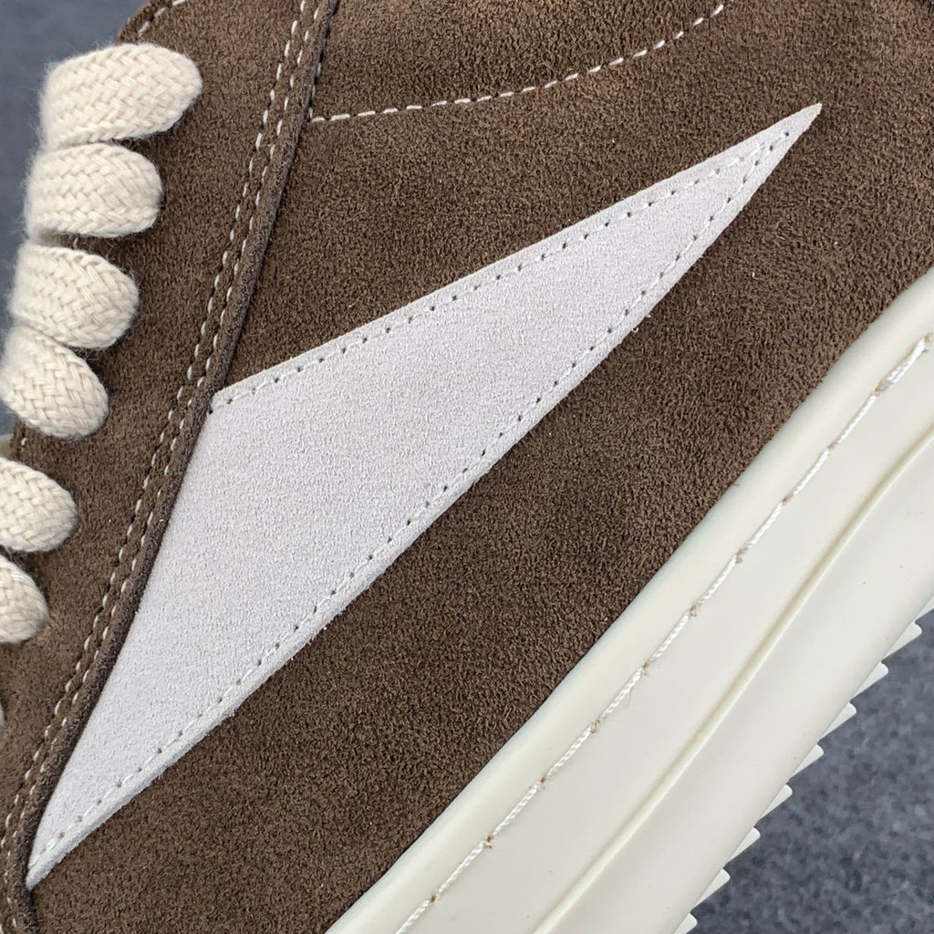 Rick Owens EDFU Vintage Low Suede Dust 'Grey Milk White'
