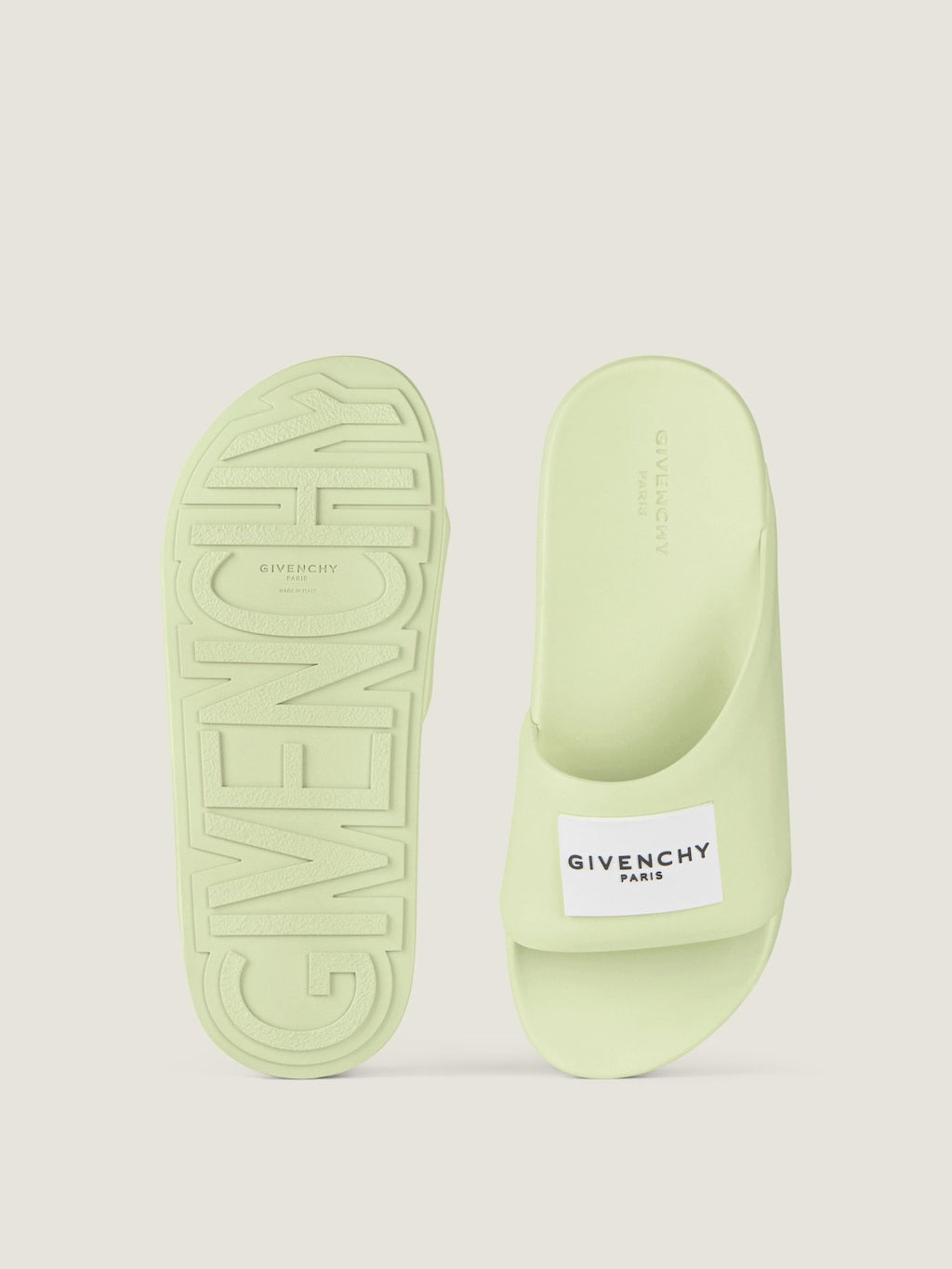 GIVENCHY Logo Detail Slides Pale Green