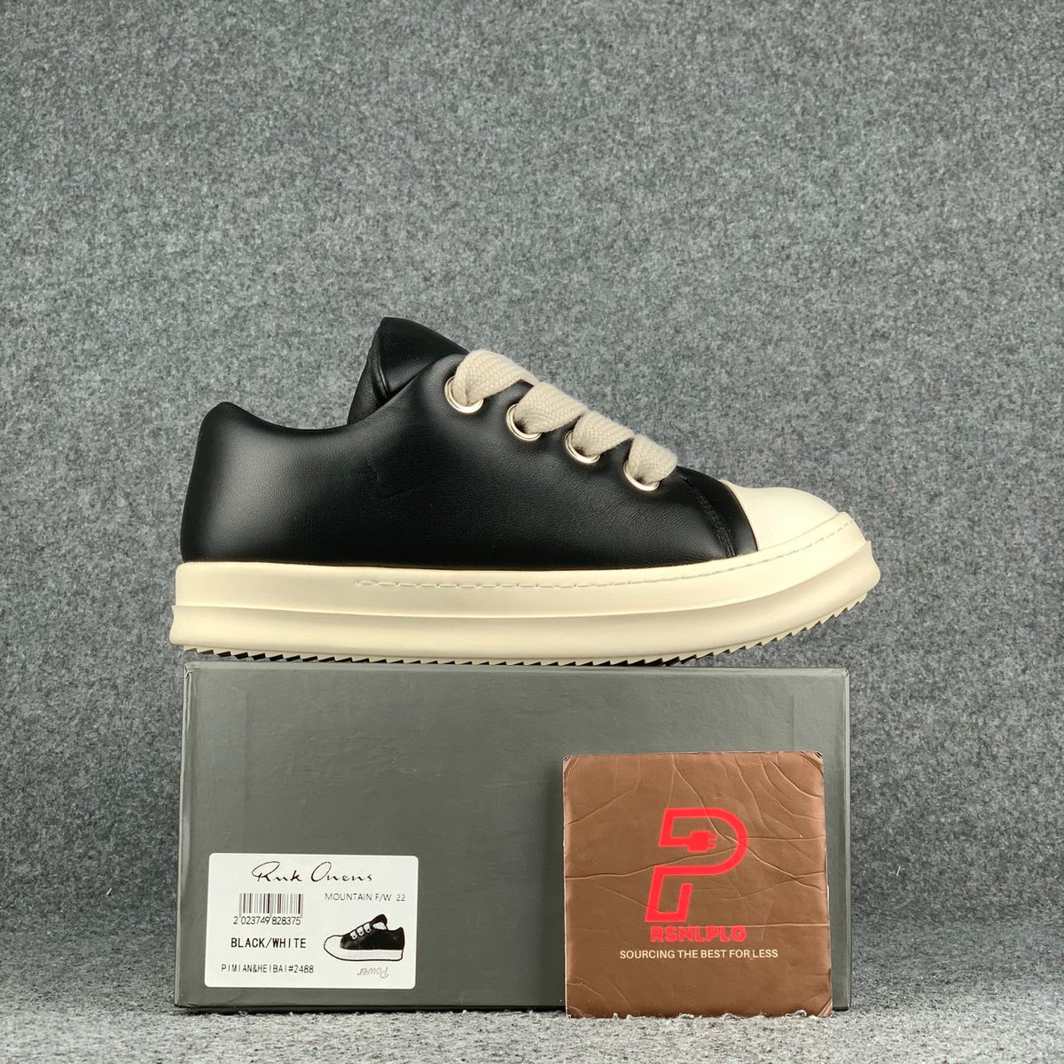 Rick Owens Luxor Jumbo Lace Padded Low 'Black Milk'