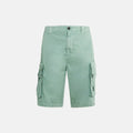 Cp Company Lens Twill Stretch Cargo Shorts in Green Bay