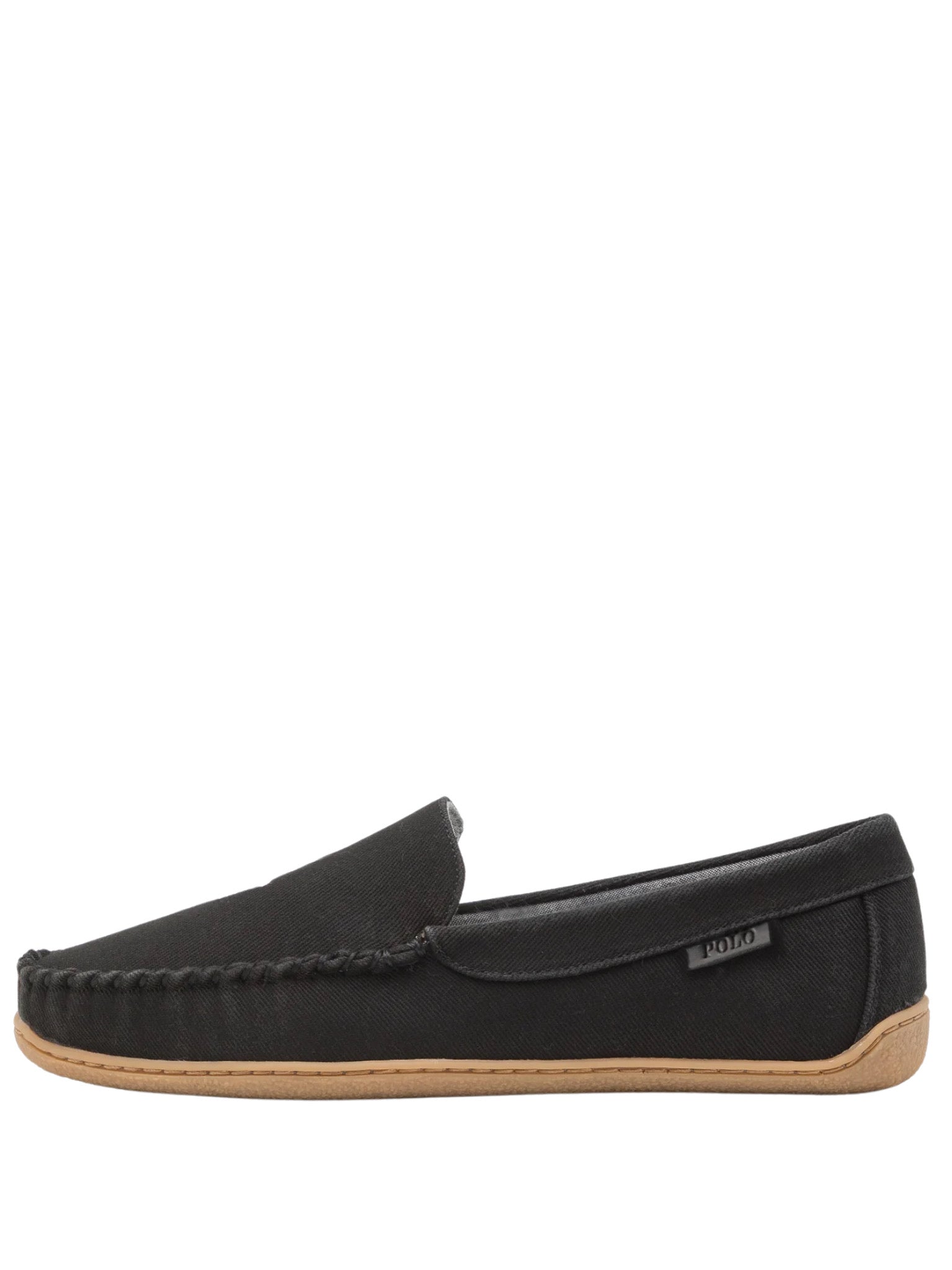 RALPH LAUREN Brenan Suede Slippers Black