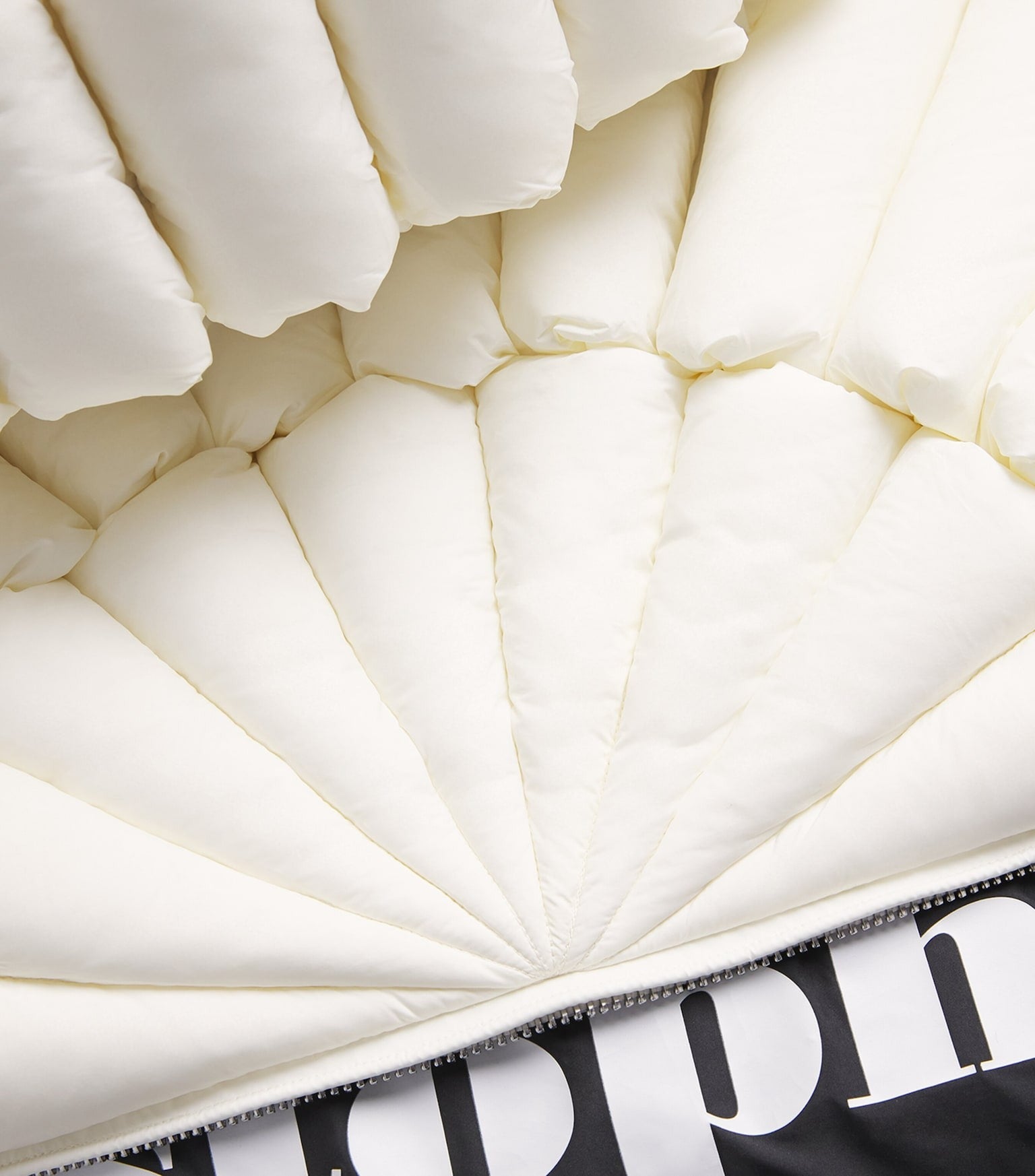 RAXXY 3D Down-Filled Diamond Puffer Jacket Pearl White